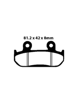 Klocki hamulcowe EBC FA121 81.2 x 42 x 8mm NA PRZÓD