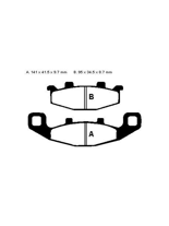Klocki hamulcowe EBC FA129 A. 141 x 41.5 x 9.7mm B. 95 X 34.5 x 9.7mm NA PRZÓD