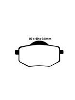 Klocki hamulcowe EBC FA136 80 x 40 x 9.8mm NA PRZÓD