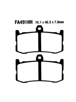 Klocki hamulcowe EBC FA391HH 78.1 x 46.2 x 7.6mm na przód.