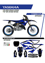 Komplet naklejek UFO Apodis do Yamahy YZ 125/250 (22-) czarny