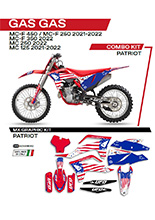 Komplet naklejek UFO Patriot do Gas Gas MC 125 (21-), MC 250 (22-), MCF 250/350/450 (21-) czerwony