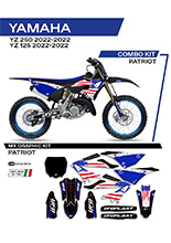 Komplet naklejek UFO Patriot do Yamahy YZ 125/250 (22-) czarny