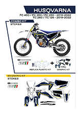 Komplet plastików i naklejek UFO Stokes do Husqvarny TC 125/250 (19-22), FC 250/350/450 (19-22) biało-niebieski