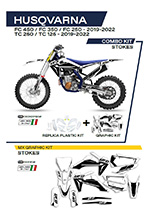 Komplet plastików i naklejek UFO Stokes do Husqvarny TC 125/250 (19-22), FC 250/350/450 (19-22) biały