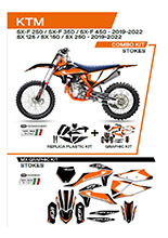 Komplet plastików i naklejek UFO Stokes do KTM SX/SXF 125/150/250/350/450 (19-) czarny