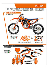 Komplet plastików i naklejek UFO Stokes do KTM SX/SXF 125/150/250/350/450 (19-) pomarańczowy