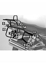 Komplet stelaży bocznych oraz stelaż centralny Hepco&Becker Yamaha XJR 1300 [04-06] z systemem Lock-it