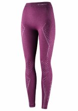 Legginsy termoaktywne damskie Brubeck Extreme Merino fioletowe