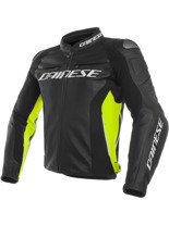 Motocyklowa kurtka skórzana Dainese RACING 3 czarno-żółta