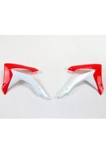 Osłony chłodnicy UFO do Honda CRF 250R (14-17), CRF 450R (13-16) czerwono-białe