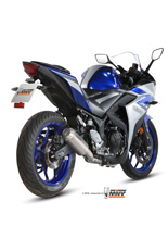 Pełny układ wydechowy (MK3) MIVV do Yamaha YZF-R25 (15-) / YZF-R3 (15-) / MT-03 (16-) srebrny