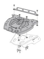 Płyta montażowa na Alu-Rack SW-MOTECH pod kufer centralny Givi/Kappa MONOLOCK