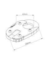 Poszerzenie stopki bocznej Puig do YAMAHA MT-09 TRACER (15-20)/ XSR900 (15-21)