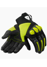 Rękawice motocyklowe tekstylno-skórzane REV’IT! Speedart Air czarno-fluo żółte