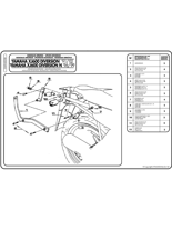 Stelaż pod kufer centralny MONOKEY i MONOLOCK Yamaha XJ 600 Diversion N / XJ 600 Diversion / XJ600 N)