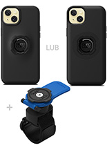 Zestaw: etui na telefon iPhone 15 Plus + uchwyt Quad Lock montowany za pomocą paska z szybkozłączką
