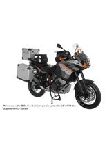 Zestaw: kufry boczne aluminiowe srebrne Zega Pro + stelaże srebrne Touratech KTM 1050 Adventure/ 1090 Adventure/ 1290 Super Adventure (-20)/1190 Adventure/R (38+45L)