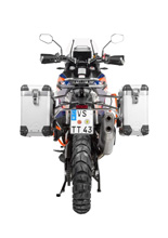 Zestaw: kufry boczne aluminiowe srebrne Zega Pro + stelaże srebrne Touratech KTM Super Adventure 1290 S/R (21-) [poj.: 31+38l]