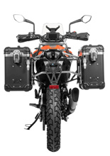 Zestaw: kufry boczne czarne "And-Black" Zega Evo + stelaże Touratech KTM 390 Adventure [poj.: 31+38l]