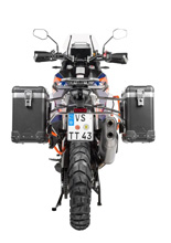 Zestaw: kufry boczne czarne "And-Black" Zega Pro + stelaże srebrne Touratech KTM Super Adventure 1290 S/R (21-) [poj.: 31+38l]