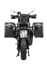 Zestaw: kufry boczne czarne Zega Evo X + stelaże czarne Touratech Harley Davidson RA1250 Pan America (21-) [poj.: 45l+45l]
