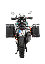 Zestaw: kufry boczne srebrne "And-Black" Zega Pro + stelaże czarne Touratech KTM Super Adventure 1290 S/R (21-) [poj.: 31+38l]