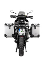 Zestaw: kufry boczne srebrne "And-S" Zega Pro + stelaże czarne Touratech Husqvarna Norden 901, KTM Adventure 890/ R/ 790/ R [poj.: 38+45l]