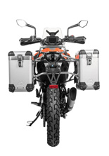 Zestaw: kufry boczne srebrne "And-S" Zega Pro + stelaże srebrne Touratech KTM 390 Adventure [poj.: 31+38l]