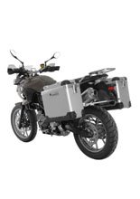 Zestaw: kufry boczne z anodowanego aluminium "And-S" Zega Pro + stelaże srebrne Touratech BMW F800GS/ F700GS/ F650GS (Twin) (31+38L)