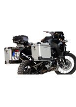 Zestaw: kufry boczne z anodowanego aluminium "And-S" Zega Pro + stelaże srebrne Touratech BMW F800GS/ F700GS/ F650GS (Twin) (31+38L)