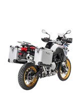 Zestaw: kufry boczne z anodowanego aluminium "And-S" Zega Pro + stelaże srebrne Touratech BMW F850GS/ ADV/ F750GS/ F900GS ADV/ F800GS (24-) (31+38L)