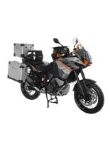 Zestaw: kufry boczne z anodowanego aluminium "And-S" Zega Pro + stelaże srebrne Touratech KTM 1050 Adventure/ 1090 Adventure/ 1290 Super Adventure (-20)/1190 Adventure/R (31+38L)