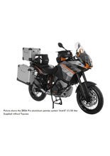 Zestaw: kufry boczne z anodowanego aluminium "And-S" Zega Pro + stelaże srebrne Touratech KTM 1050 Adventure/ 1090 Adventure/ 1290 Super Adventure (-20)/1190 Adventure/R (38+45L)