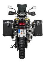 Zestaw: kufry boczne z anodowanego aluminium czarne "And-Black" Zega Evo + stelaże srebrne Touratech BMW F850GS/ ADV/ F750GS/ F900GS ADV/ F800GS (24-) (31+38L)