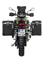 Zestaw: kufry boczne z anodowanego aluminium czarne "And-Black" Zega Evo + stelaże srebrne Touratech BMW F850GS/ Adventure/ F750GS/ F900GS Adventure/ F800GS (24-) (38+45L)