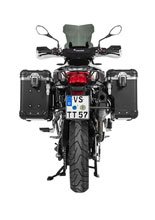 Zestaw: kufry boczne z anodowanego aluminium czarne Zega Evo X + stelaże czarne Touratech BMW F850GS/ Adventure/ F750GS/ F900GS Adventure/ F800GS (24-) (2 x 38L)