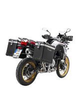 Zestaw: kufry boczne z anodowanego aluminium czarne Zega Pro + stelaże czarne Touratech BMW F850GS/ Adventure/ F750GS/ F900GS Adventure/ F800GS (24-) (38+45L)