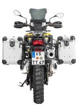 Zestaw: kufry boczne z anodowanego aluminium srebrne "And-S" Zega Evo + stelaże czarne Touratech BMW F850GS/ Adventure/ F750GS/ F900GS Adventure/ F800GS (24-) (38+45L)