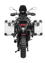 Zestaw: kufry boczne z anodowanego aluminium srebrne "And-S" Zega Evo + stelaże czarne Touratech Triumph Tiger 900 Rally / Pro / GT / GT Pro (20-) (31+38L)