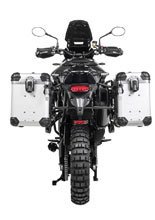 Zestaw: kufry boczne z anodowanego aluminium srebrne "And-S" Zega Evo + stelaże czarne Touratech Triumph Tiger 900 Rally / Pro / GT / GT Pro (20-) (38+45L)