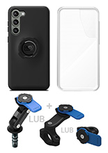 Zestaw na motocykl: etui na telefon Samsung Galaxy S23+ + wodoodporny pokrowiec + mocowanie Quad Lock