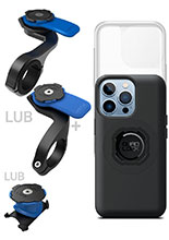 Zestaw rowerowy: etui MAG na telefon iPhone 13 Pro (magnetyczne) + wodoodporny pokrowiec MAG + mocowanie Quad Lock