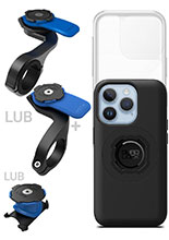 Zestaw rowerowy: etui MAG na telefon iPhone 14 Pro (magnetyczne) + wodoodporny pokrowiec MAG + mocowanie Quad Lock