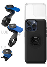 Zestaw rowerowy: etui MAG na telefon iPhone 15 Pro Max (magnetyczne) + wodoodporny pokrowiec MAG + mocowanie Quad Lock