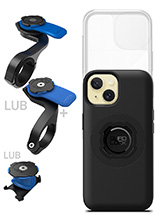 Zestaw rowerowy: etui MAG na telefon iPhone 15 (magnetyczne) + wodoodporny pokrowiec MAG + mocowanie Quad Lock