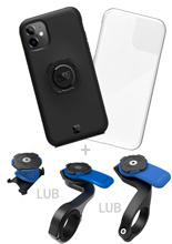 Zestaw rowerowy: etui na telefon iPhone 11 + pokrowiec przeciwdeszczowy + mocowanie Quad Lock