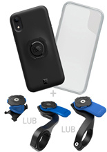 Zestaw rowerowy: etui na telefon iPhone XR + pokrowiec przeciwdeszczowy + mocowanie Quad Lock